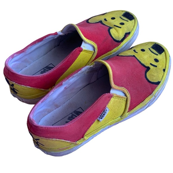 Custom Slip On Vans Womens Size 8 Winnie the Pooh Hand Painted - Picture 6 of 10